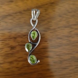 Peridot and silver pendent in EUC